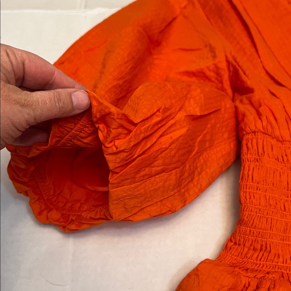 AYR THE EXTRA EXTRA DRESS COTTON PEPLIN ORANGE MAXI DRESS SIZE LARGE - Picture 9 of 13